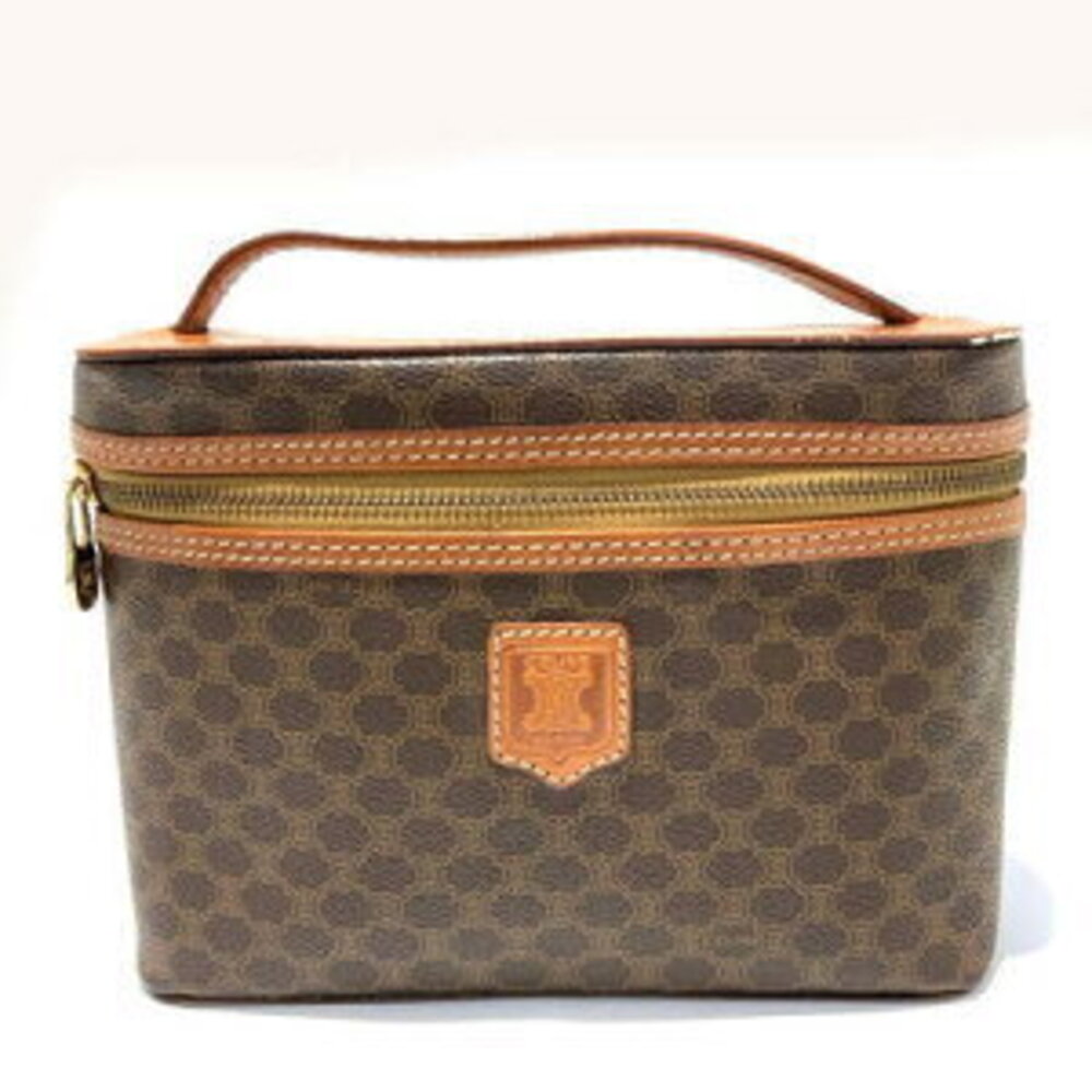 Celine Macadam Vanity Bag Leather Brown - Picture 1 of 4